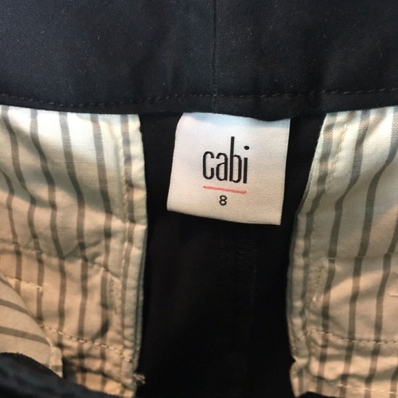 Cabi The Peyton Trouser Size 8 Women's Black Pants Side Stripe 5313 Slim Fit - Picture 4 of 7